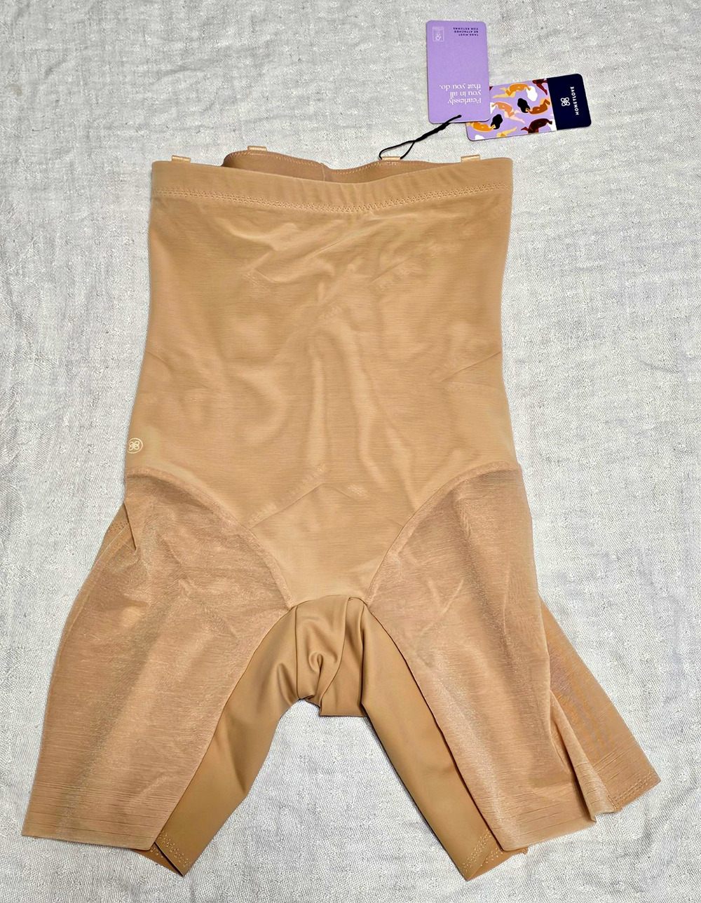 NWT Honeylove SuperPower Short Shapewear Sand High-Waisted Sculptwear Medium